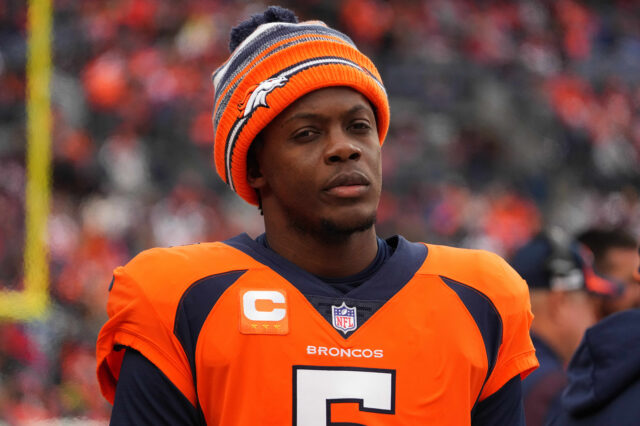 Denver Broncos quarterback Teddy Bridgewater (5) during the game against the Washington Football Team at Empower Field at Mile High.