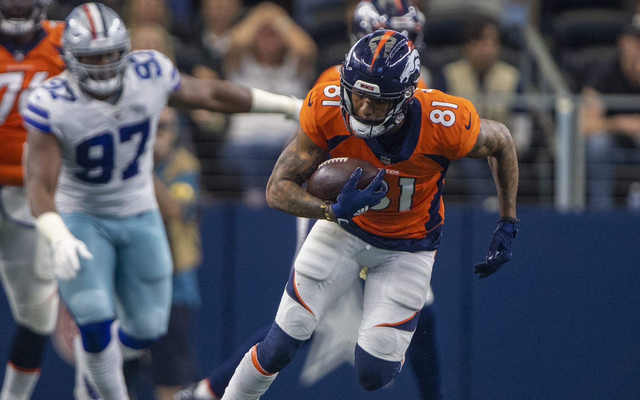 Tim Patrick can't be stopped by man coverage, as Broncos receiver ranks  among league's best - Mile High Sports