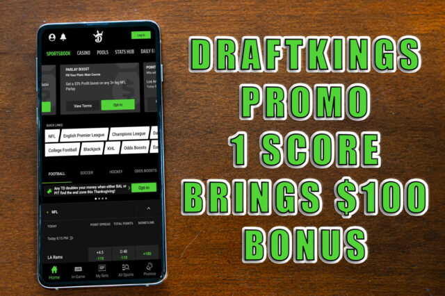 DraftKings Promo Means 1 Score Brings $100 Bonus