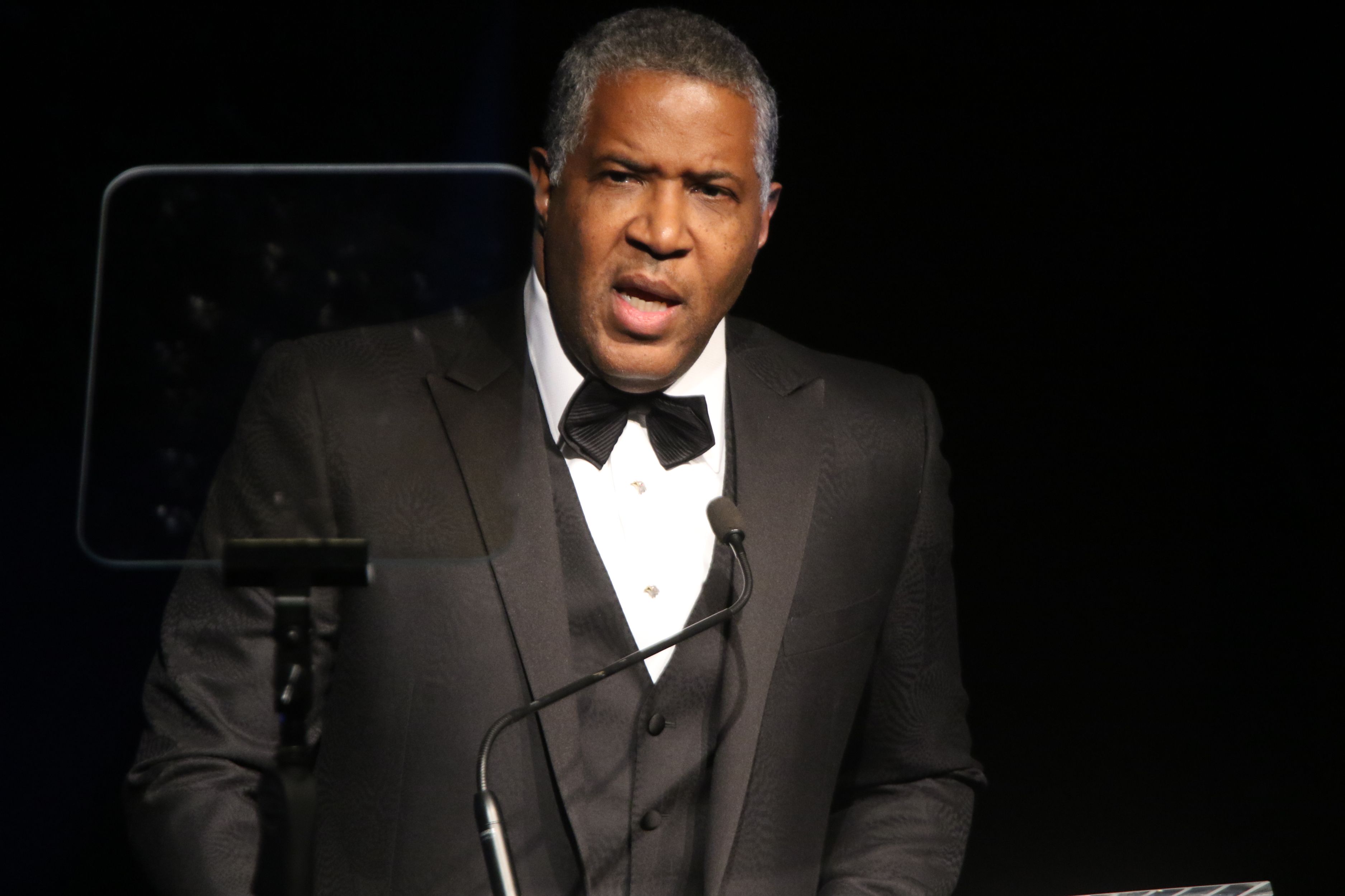 Chair of the Board of Robert F. Kennedy Human Rights, Robert F. Smith, speaks at the 2018 Ripple of Hope Gala in New York City. Wednesday, December 12, 2018