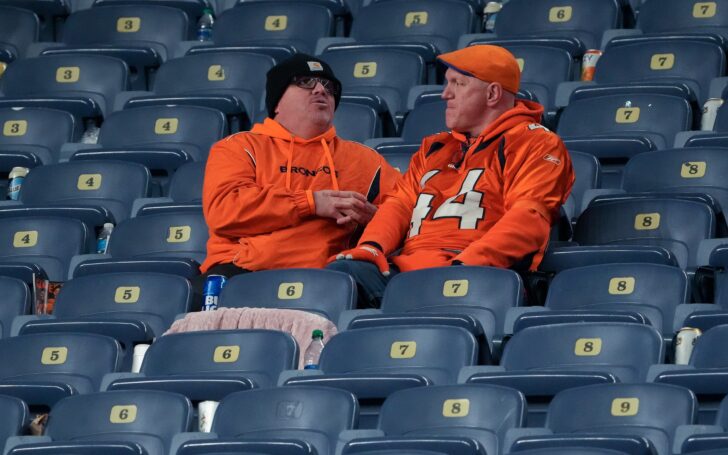 Denver Broncos fans in January. Credit: Ron Chenoy, USA TODAY Sports.