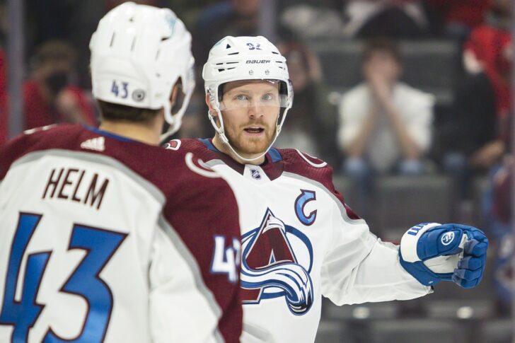 Avalanche Darren Helm game worn 21-22 set 1 home jersey. Helmer scored  against the wings in this jersey in his first game against them. :  r/hockeyjerseys