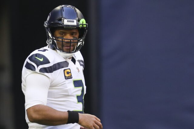 Russell Wilson in December. Credit: Thomas She, USA TODAY Sports.