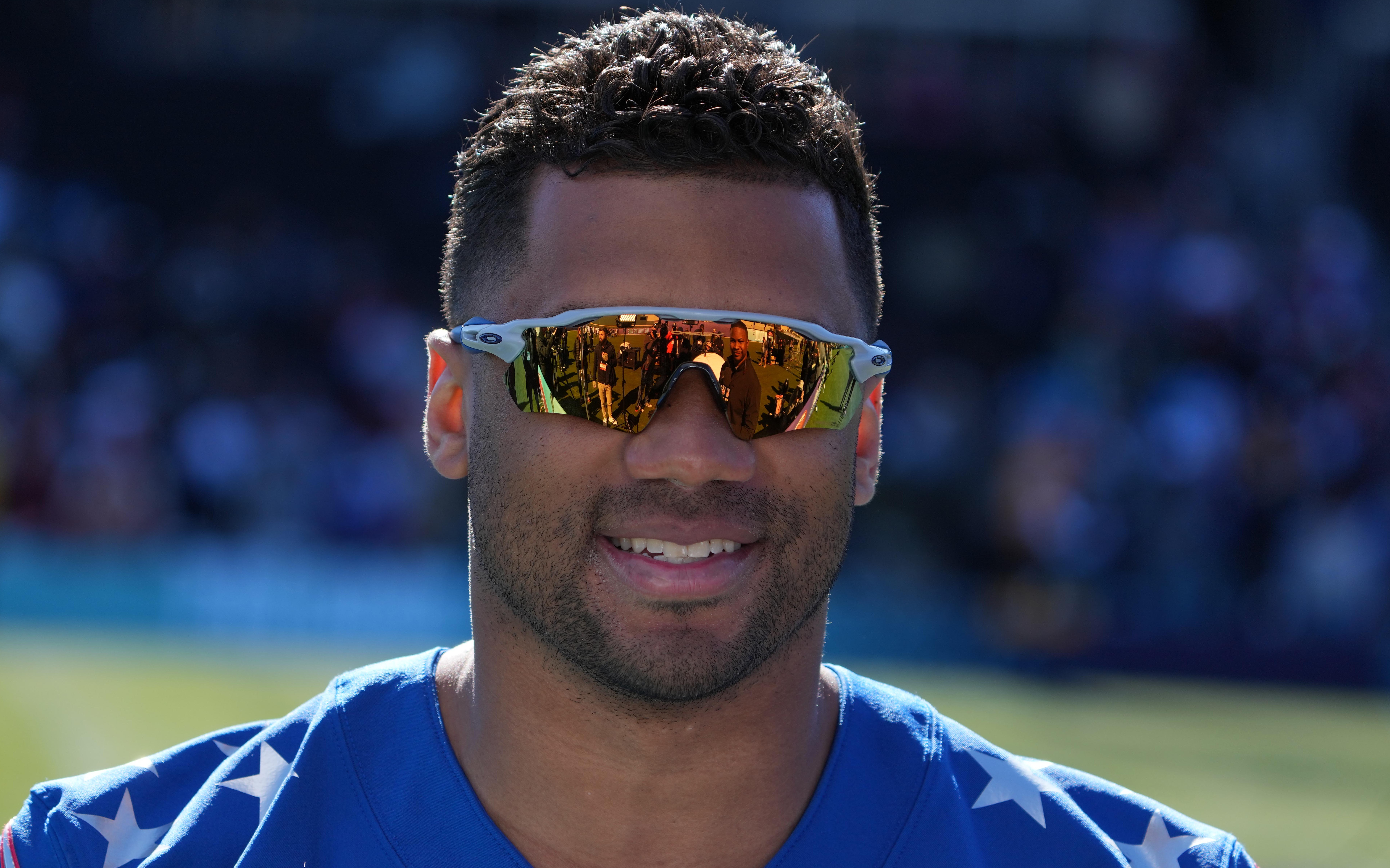 Russell Wilson at the Pro Bowl. Credit: Kirby Lee, USA TODAY Sports.
