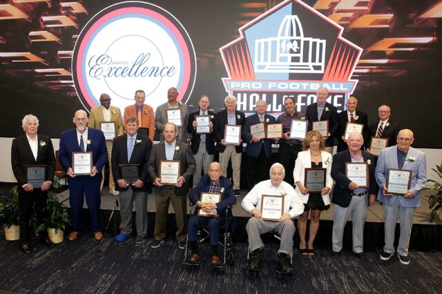 The inaugural Award for Excellence put on by the Pro Football Hall of Fame. Credit: Kevin Whitlock, USA TODAY Sports.