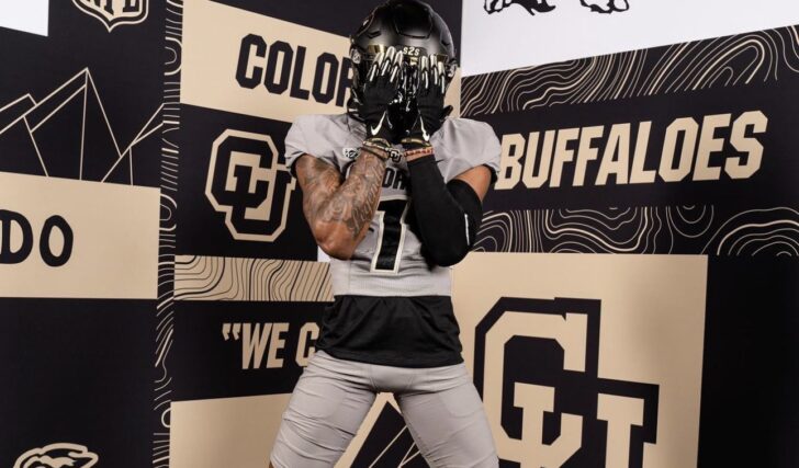 Colorado Buffaloes ATH commit Aaron Butler poses for a photo.