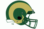 CSU Rams helmet from 2021-present. Credit: Sportslogos.net