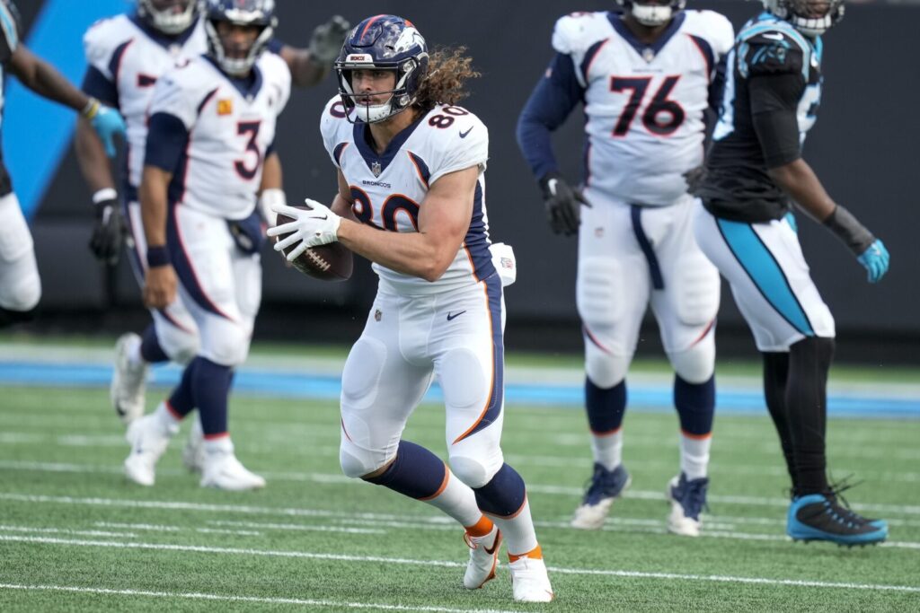 Greg Dulcich leads Broncos breakout candidates in 2023