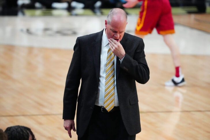 Colorado Buffaloes head coach Tad Boyle during the first half against the USC Trojans at the CU Events Center.