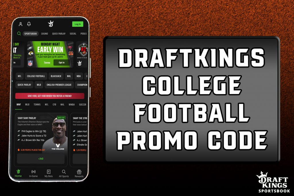 DraftKings Promo Code for College Football Scores 200 for Any Week 6