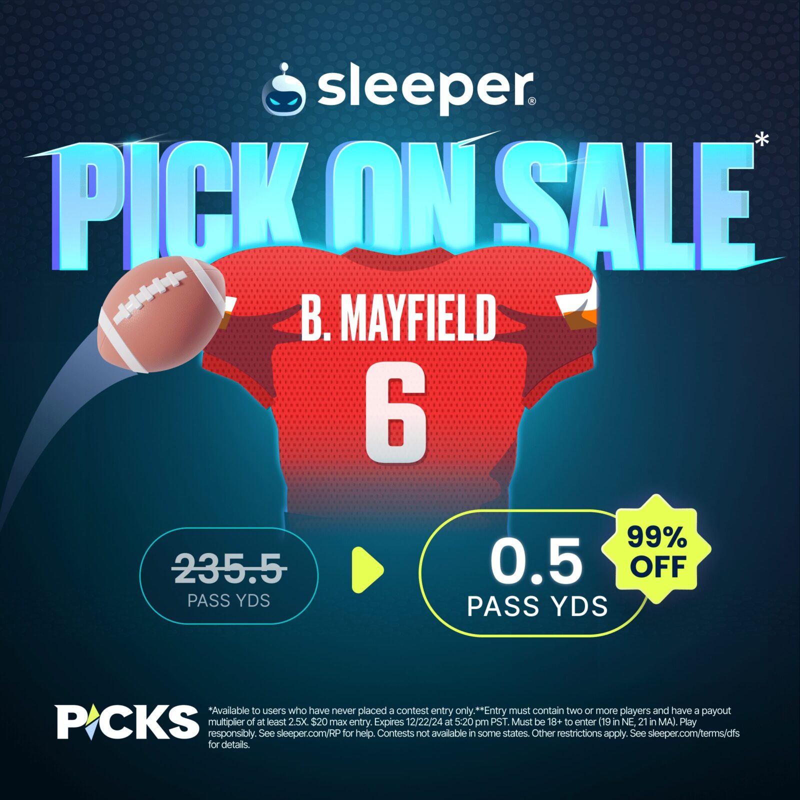 Sleeper Promo code bonus free pick on Baker Mayfield