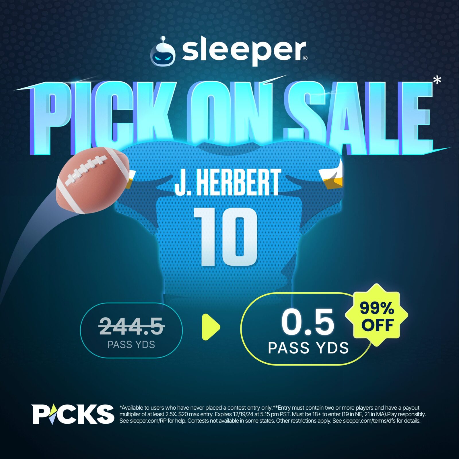 Justin Herbert Sleeper Fantasy Promo 12-19-24