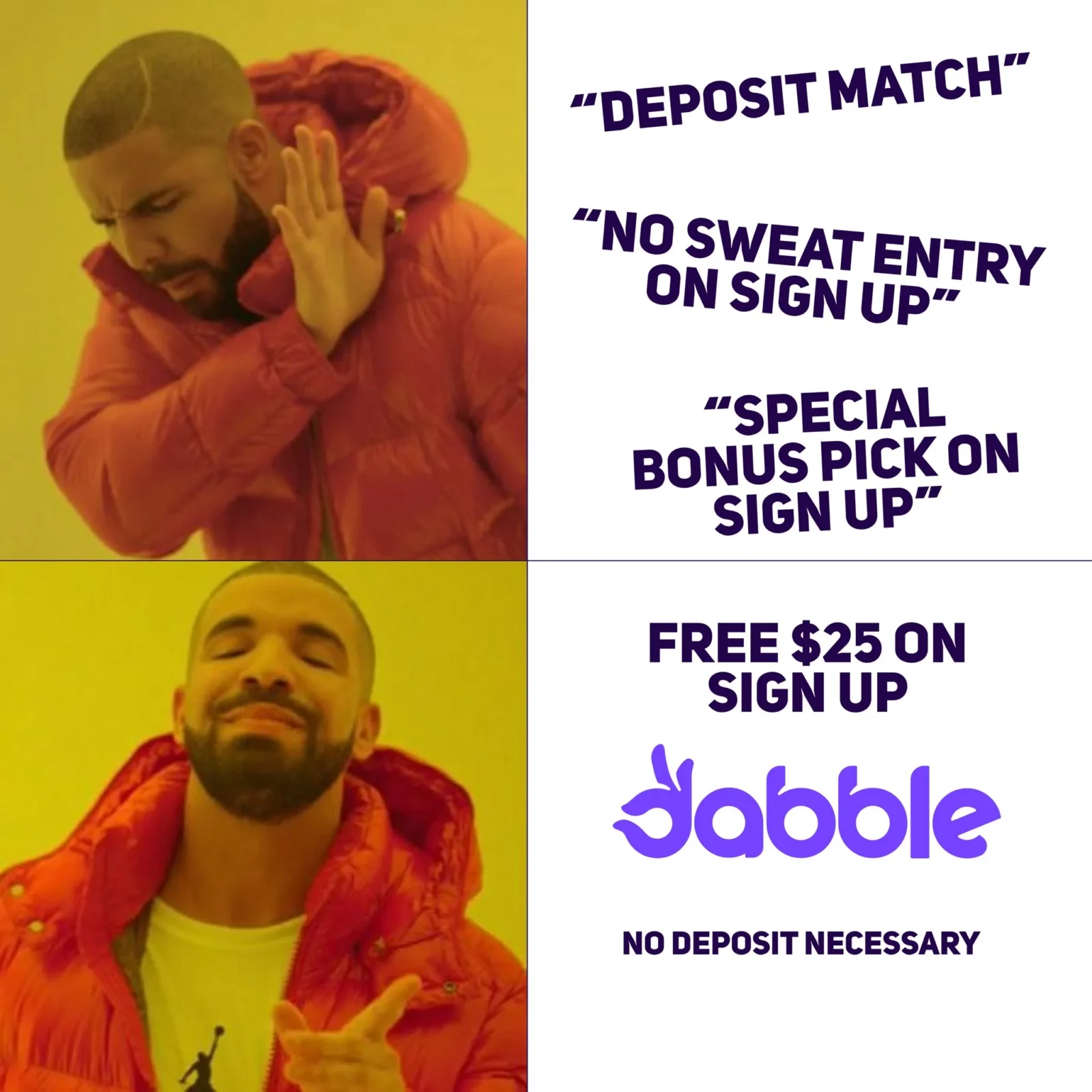 Dabble Fantasy no deposit bonus