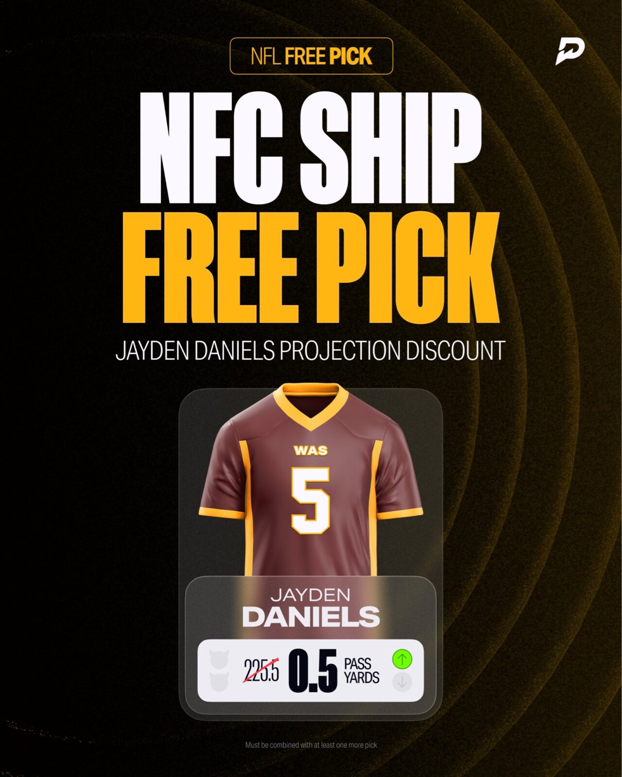 PrizePicks Free Pick on Jayden Daniels