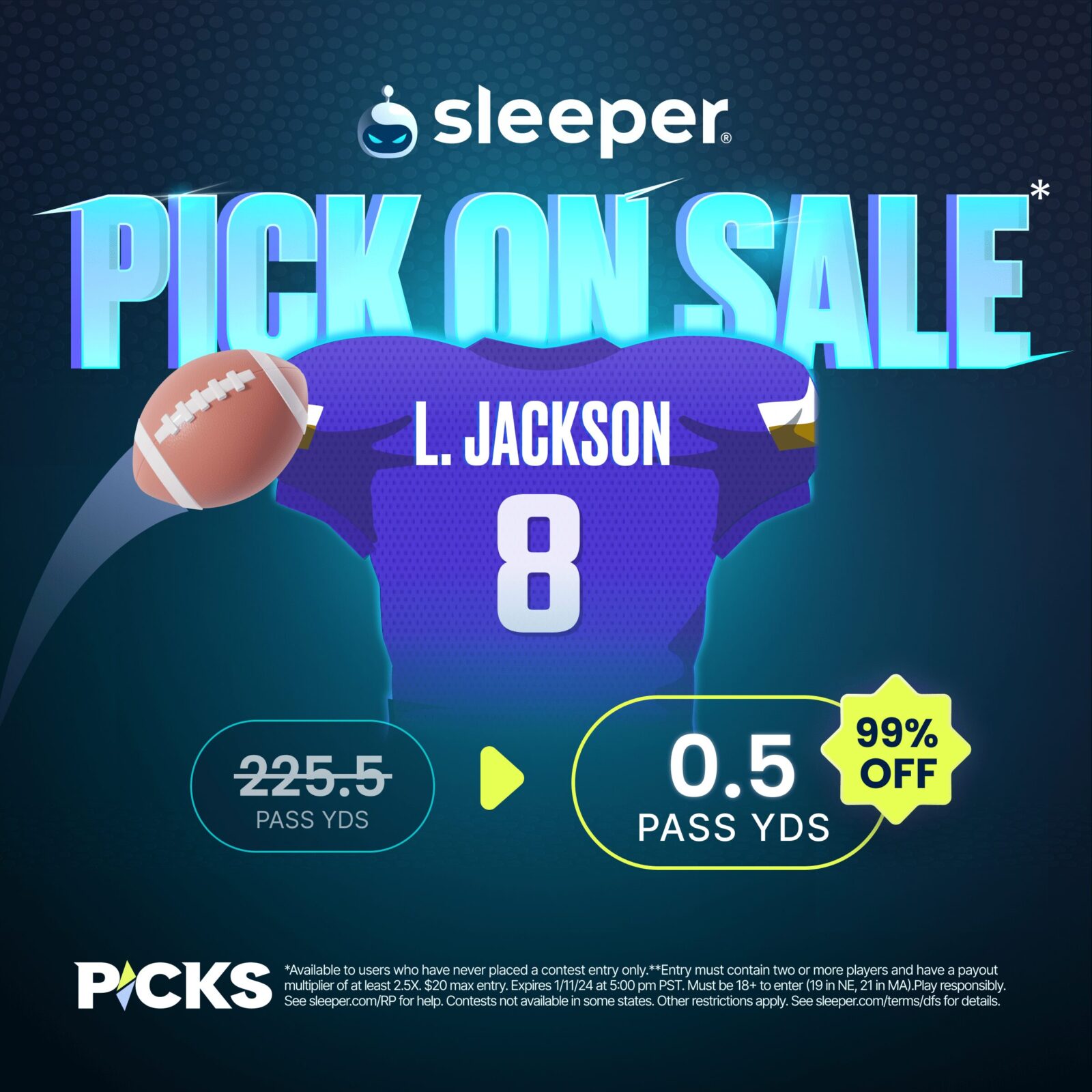 Lamar Jackson Sleeper Fantasy promo code bonus this weekend