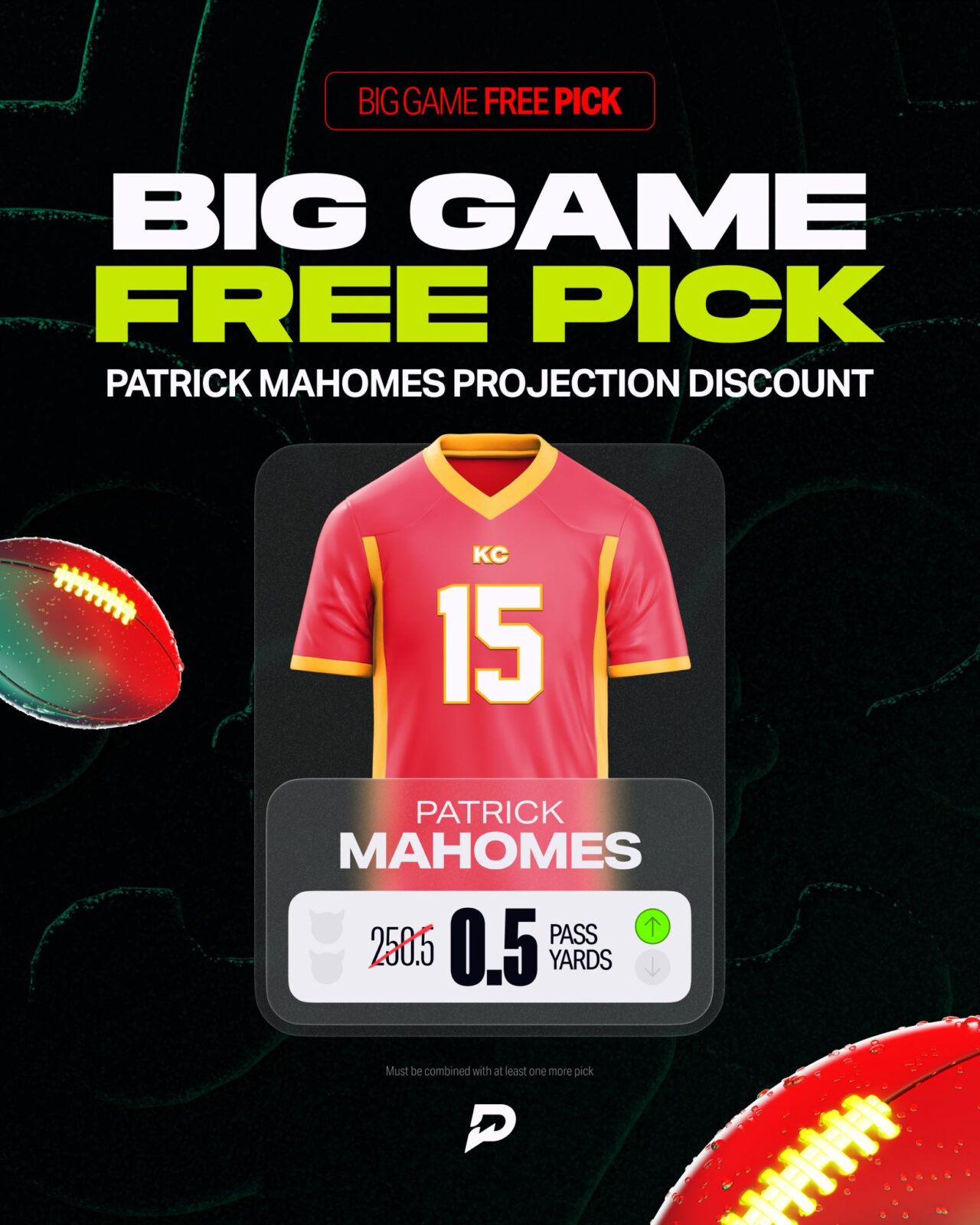 PrizePicks free Super Bowl Pick on Patrick Mahomes