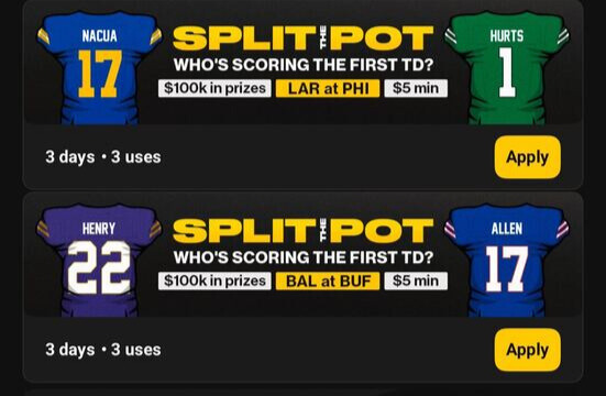 Underdog Split the Pot NFL details Jan. 19