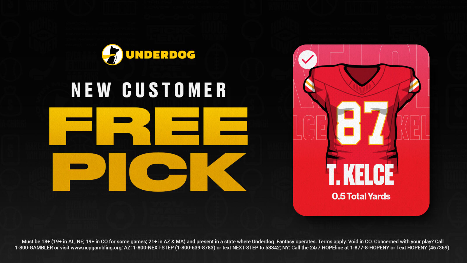 Underdog promo code eagles vs. chiefs 2-9-25