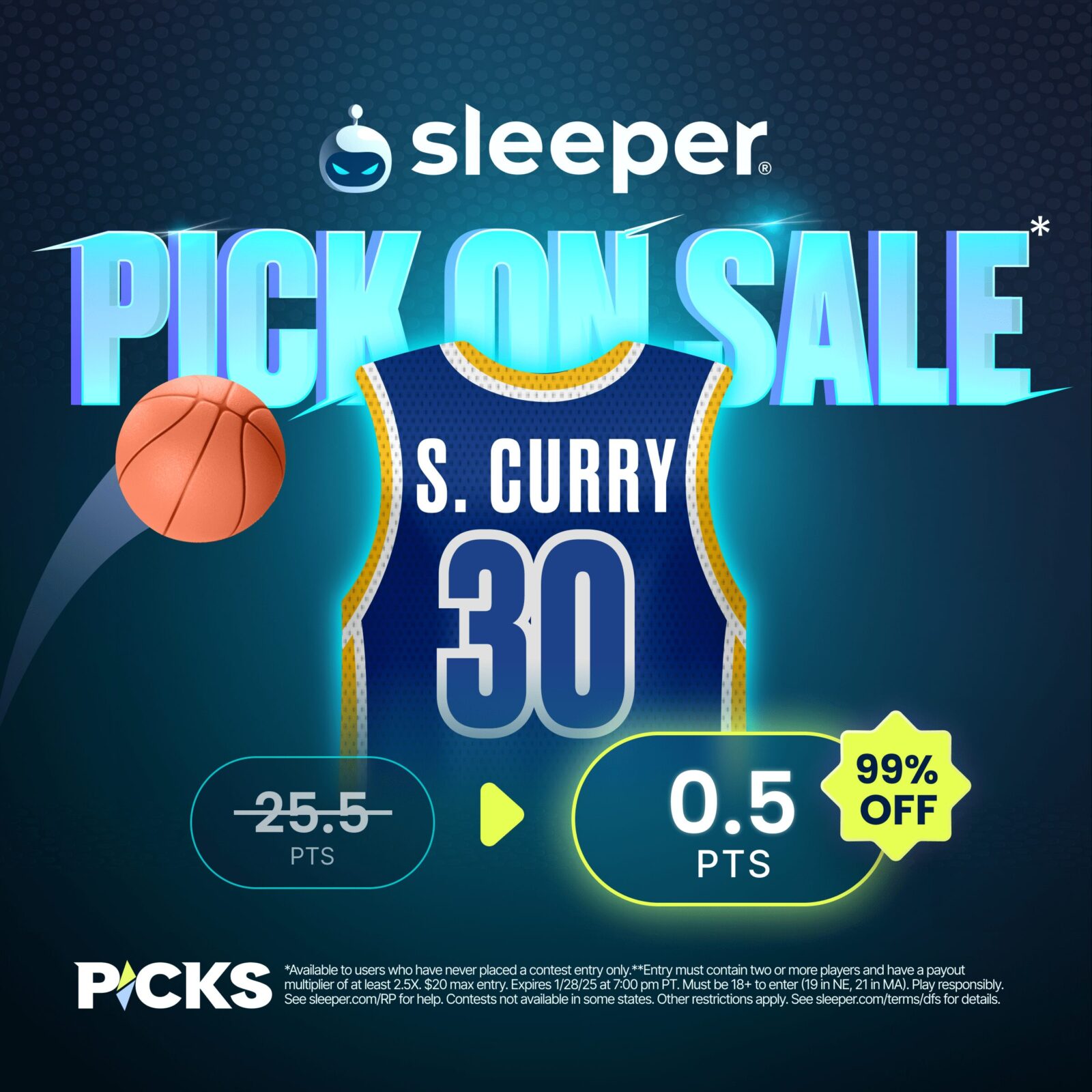 Steph Curry Sleeper Fantasy promo 3/4/25