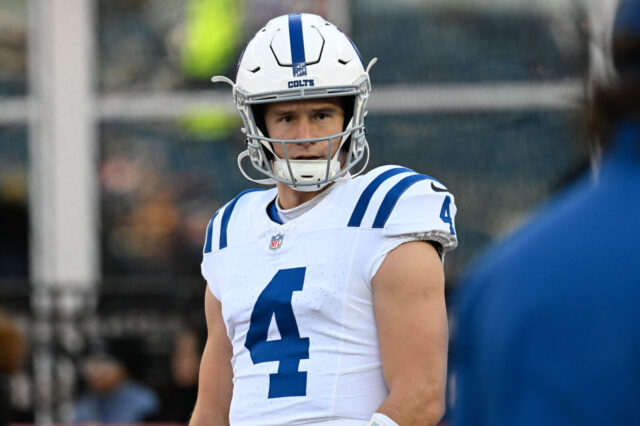NFL: Indianapolis Colts at New England Patriots - New Denver Broncos QB Sam Ehlinger.