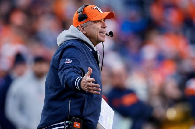 Sean Payton coaching against the Colts in Dec. 2024.