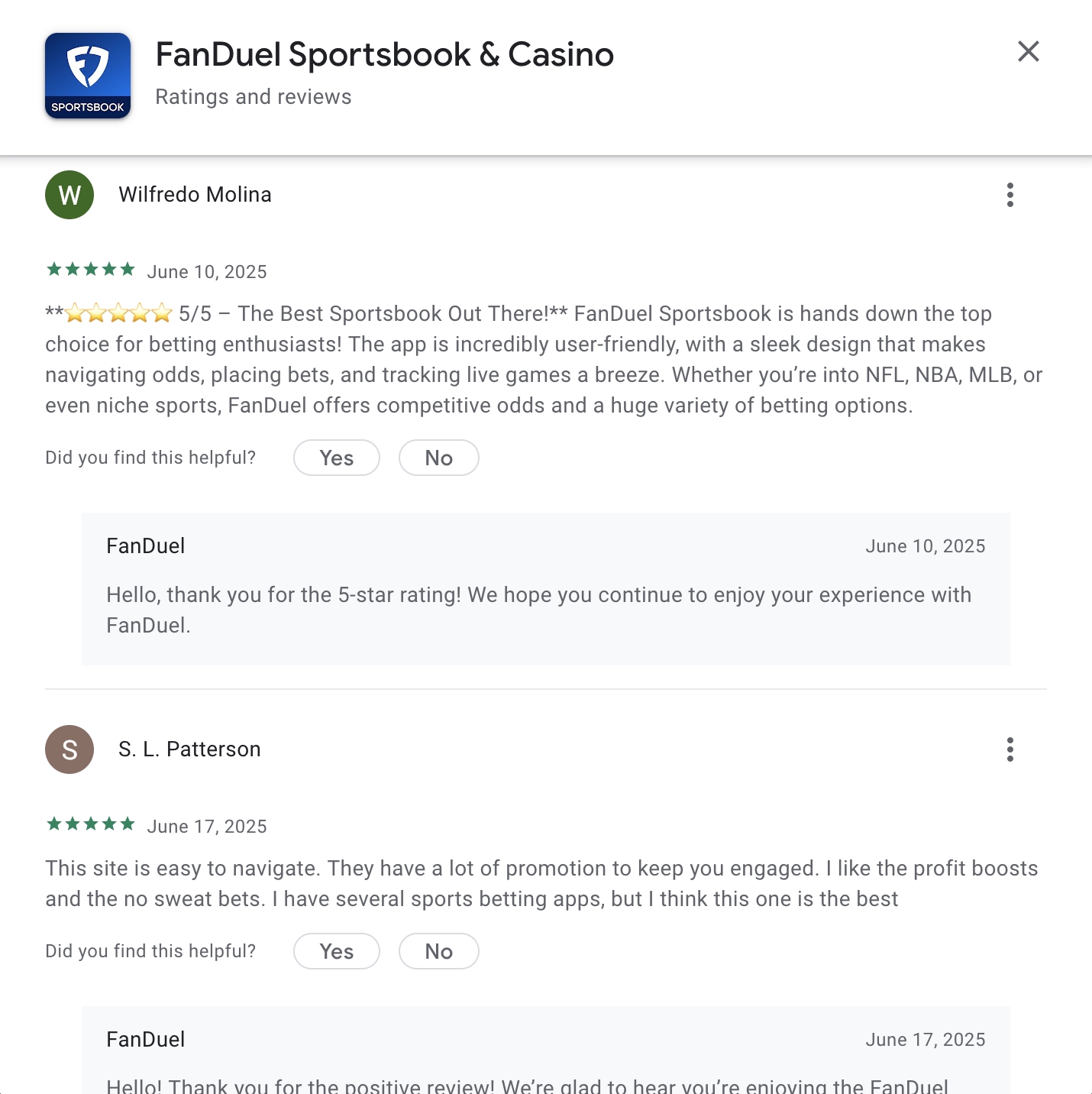 FanDuel Sportsbook App Reviews