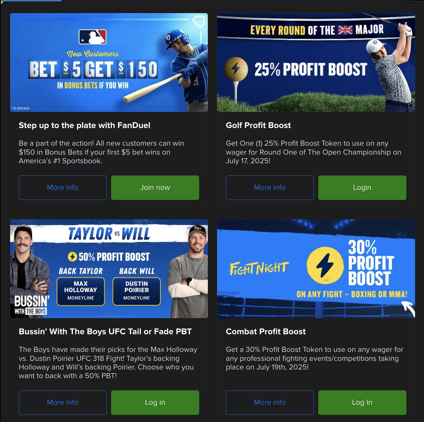 FanDuel Sportsbook Promos