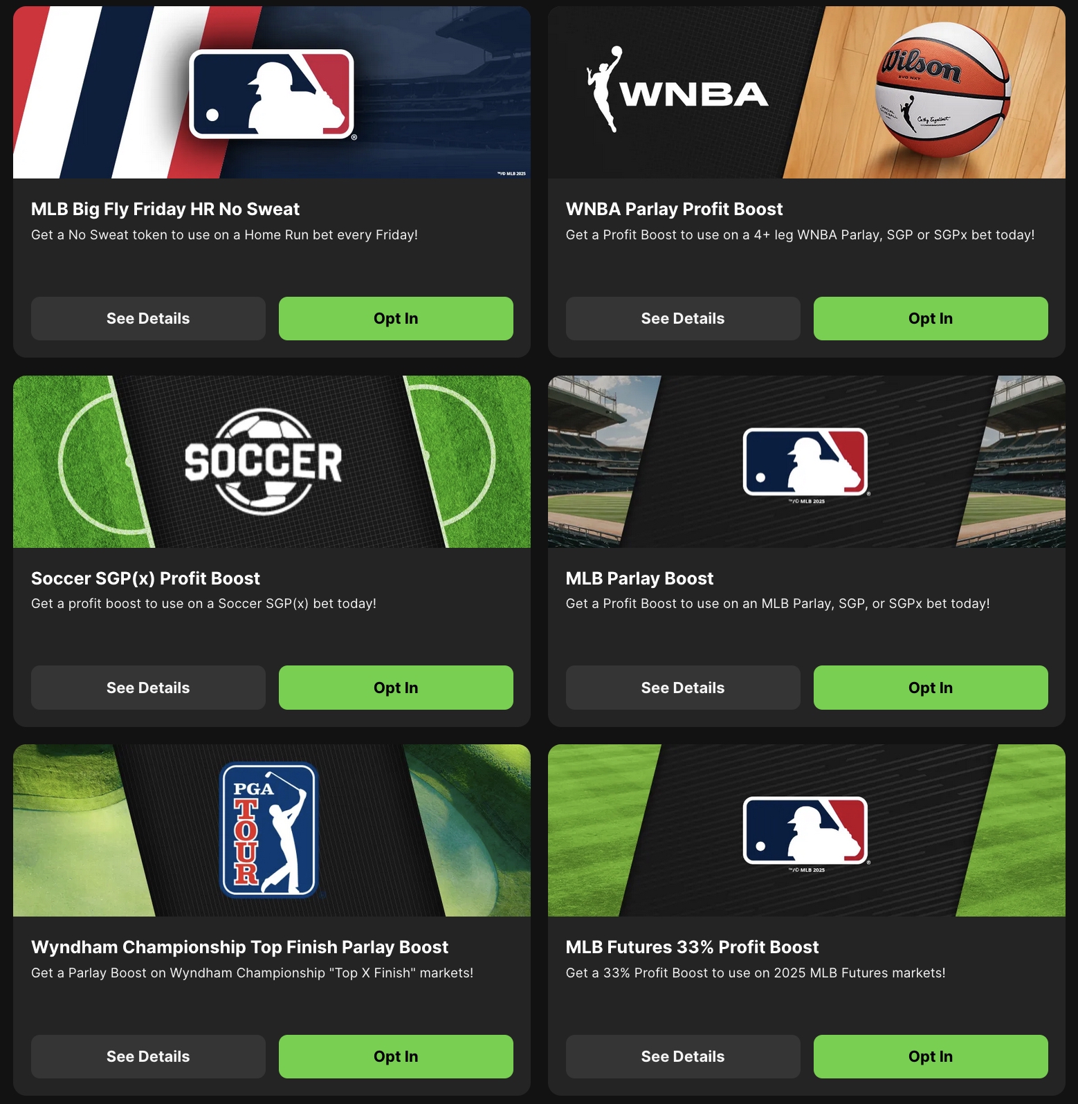 DraftKings Sportsbook In App Promos Bonuses