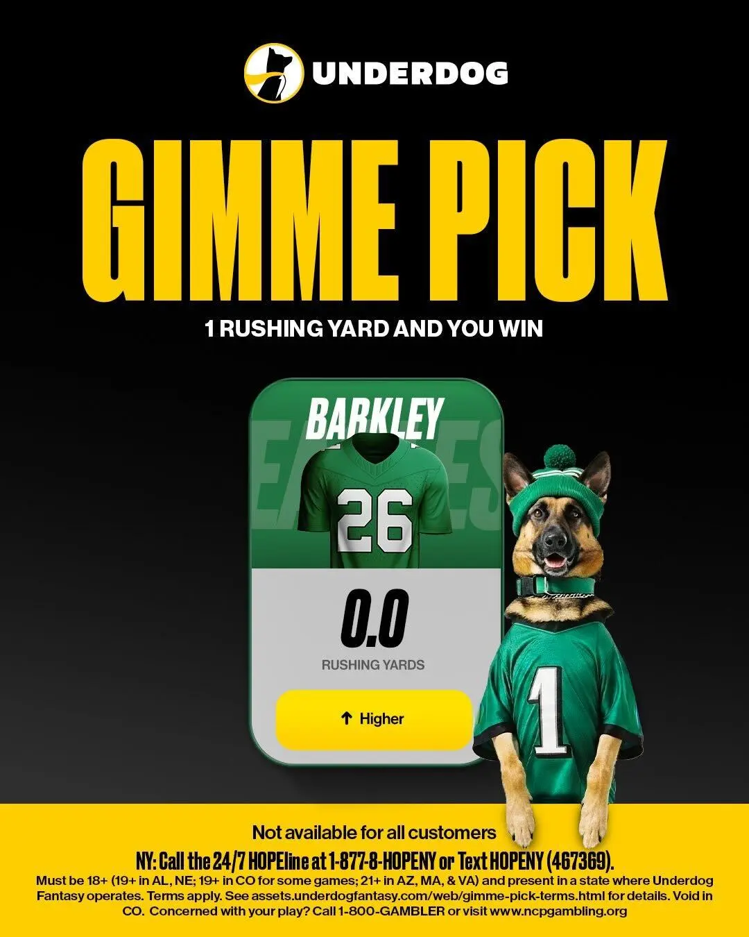 Free NFL Underdog Fantasy pick this week