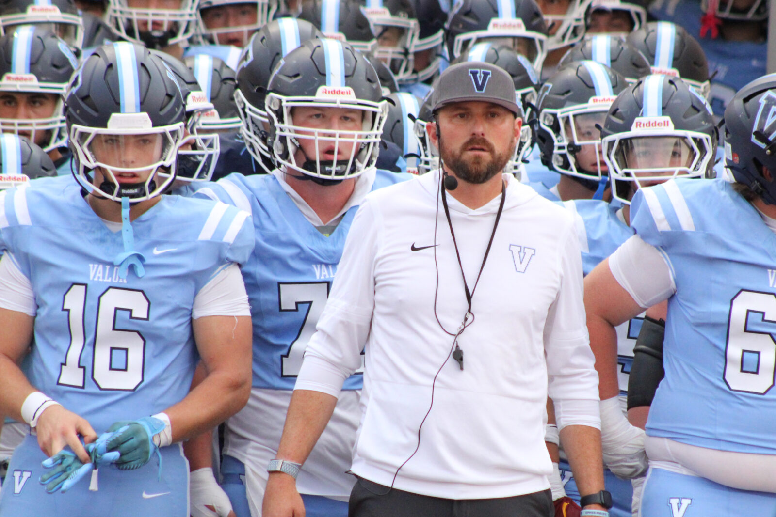 New Valor Christian coach Mike Sanford goes from morning mics to Friday night lights