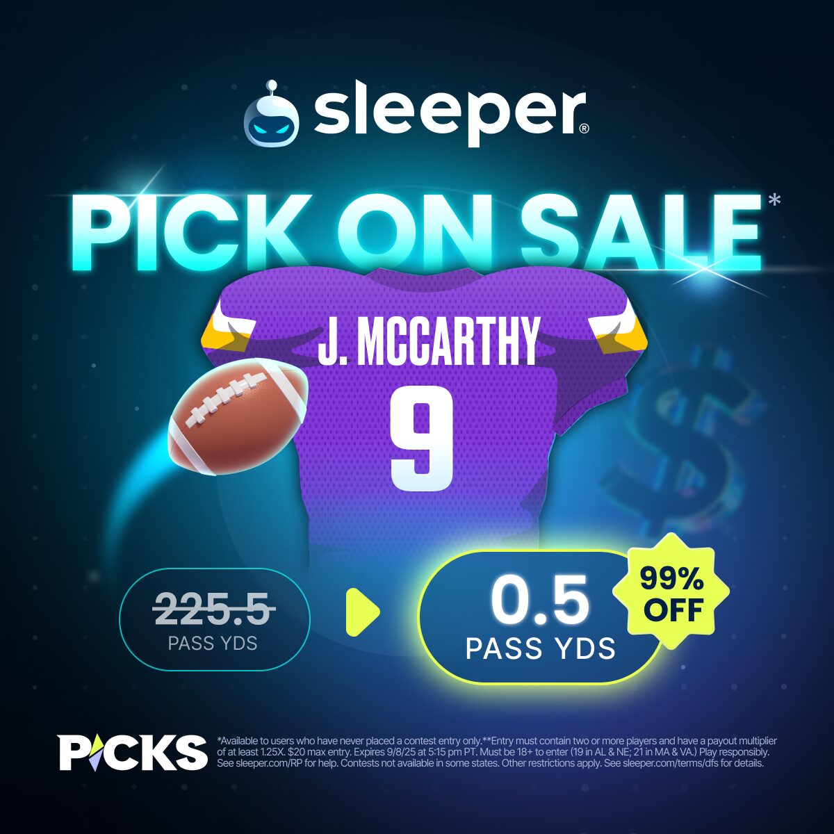 Sleeper Promo Code MNF 9-8-25