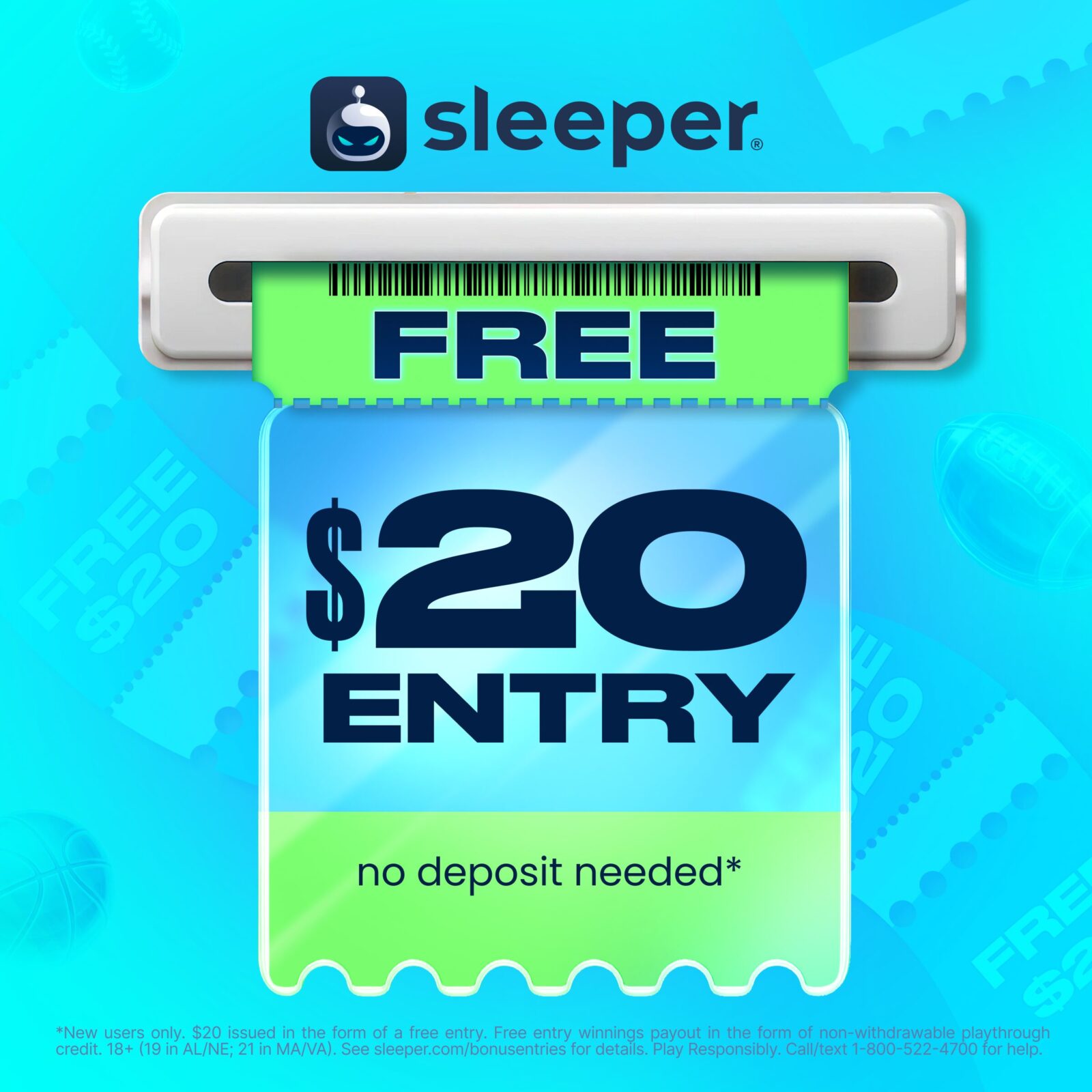 Sleeper Fantasy No Deposit Bonus