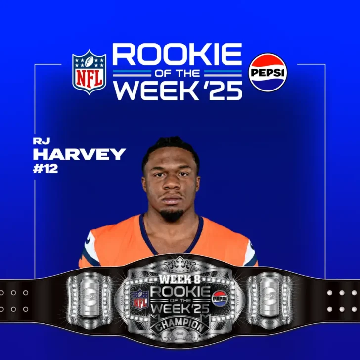 Pepsi Zero Sugar Rookie of the Week artwork including a wrestling-style championship belt.