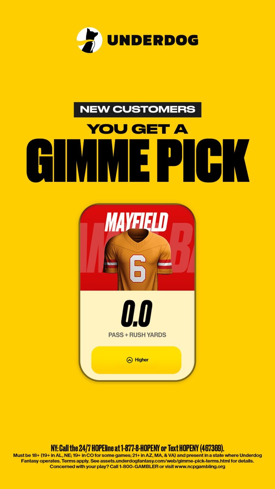 Baker Mayfield Underdog Fantasy promo tonight