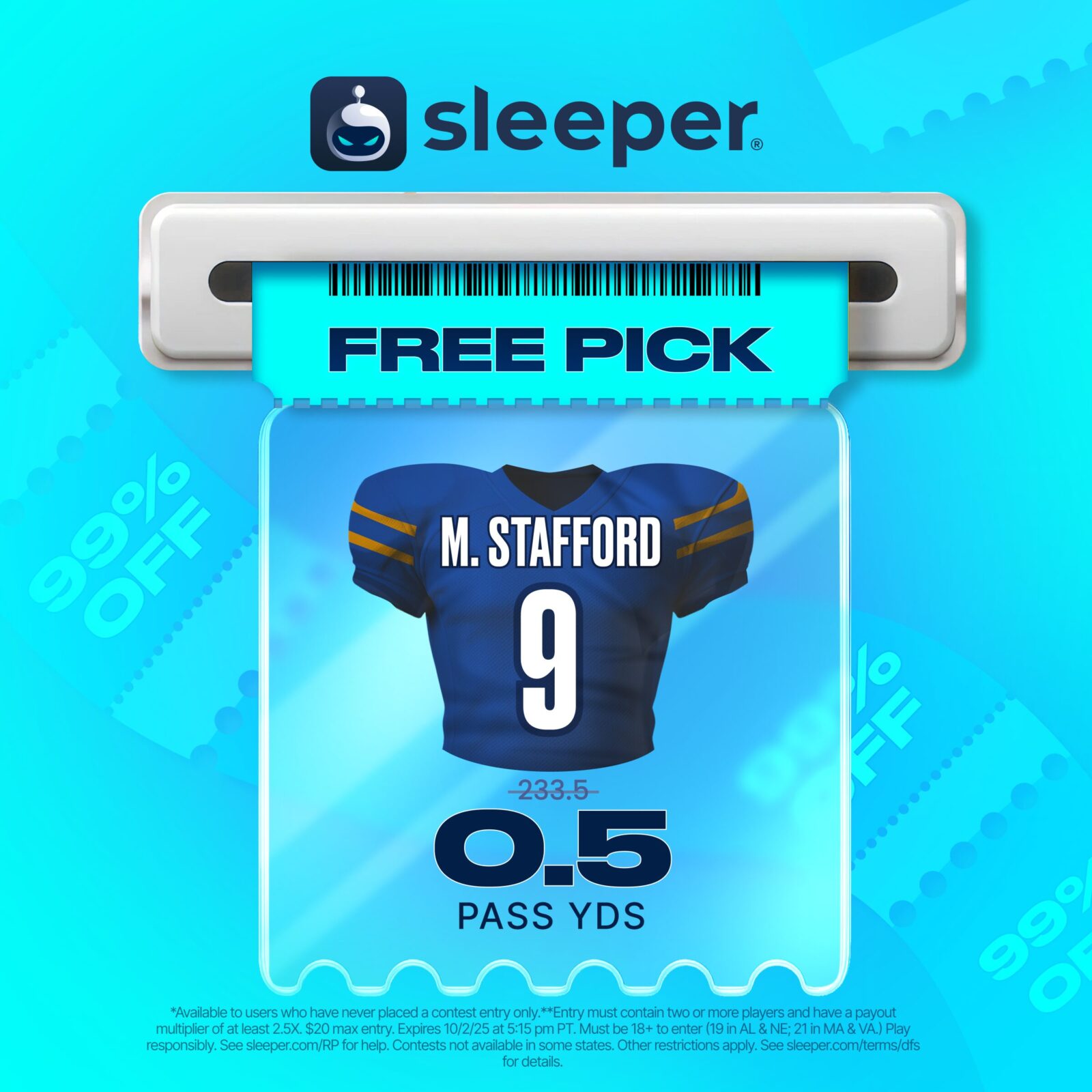 Sleeper Free Winner Tonight 10-2-25
